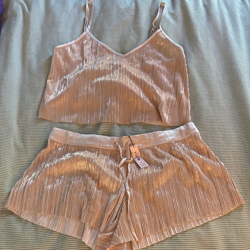 Victorias Secret Women's Gold Sleepwear Set